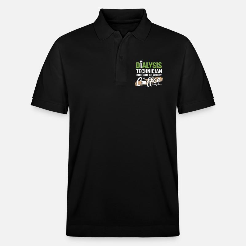 Dialyse-Techniker Kaffee Motiv - Stanley/Stella Unisex Bio-Poloshirt PREPSTER - Schwarz