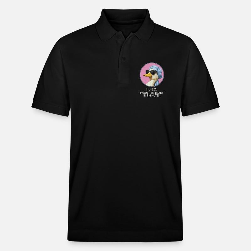 I Lied Duck – Lustiges Statement Design - Stanley/Stella Unisex Bio-Poloshirt PREPSTER - Schwarz