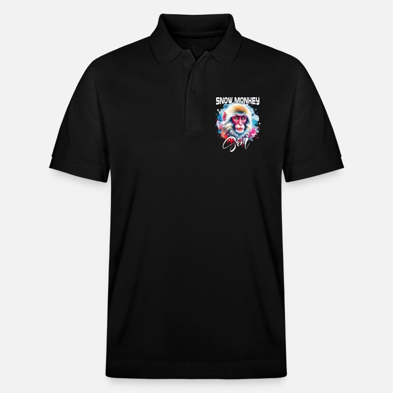 Snow Monkey Mädchen Schneeaffe - Stanley/Stella Unisex Bio-Poloshirt PREPSTER - Schwarz