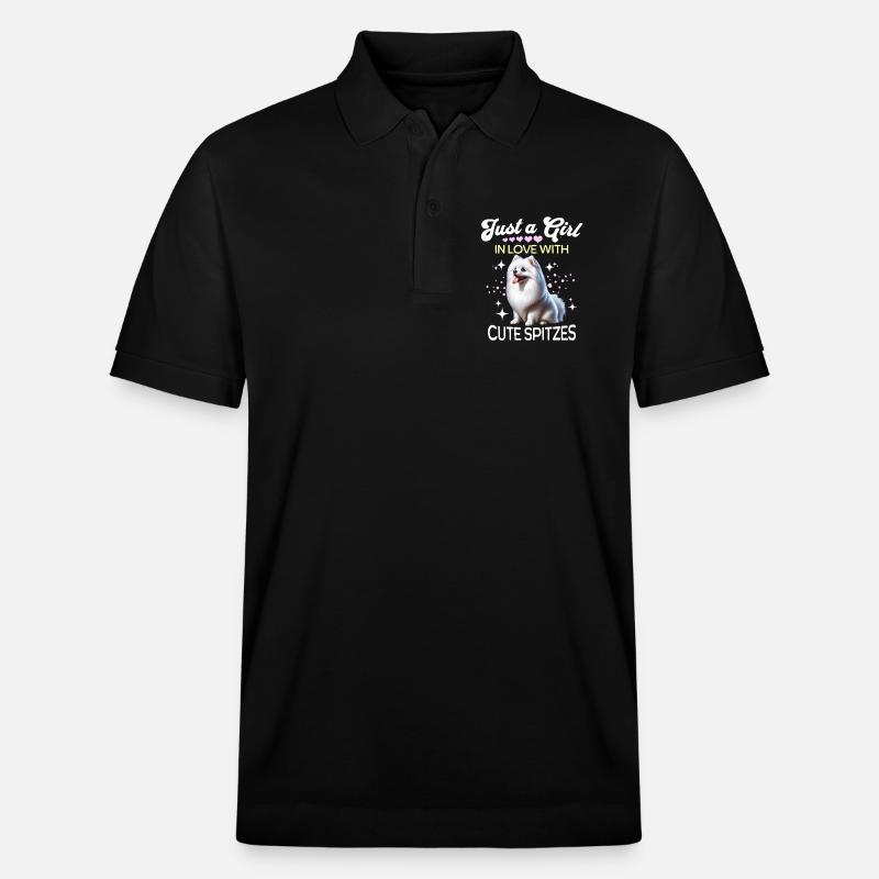 Spitz Zwergspitz Mädchen - Stanley/Stella Unisex Bio-Poloshirt PREPSTER - Schwarz