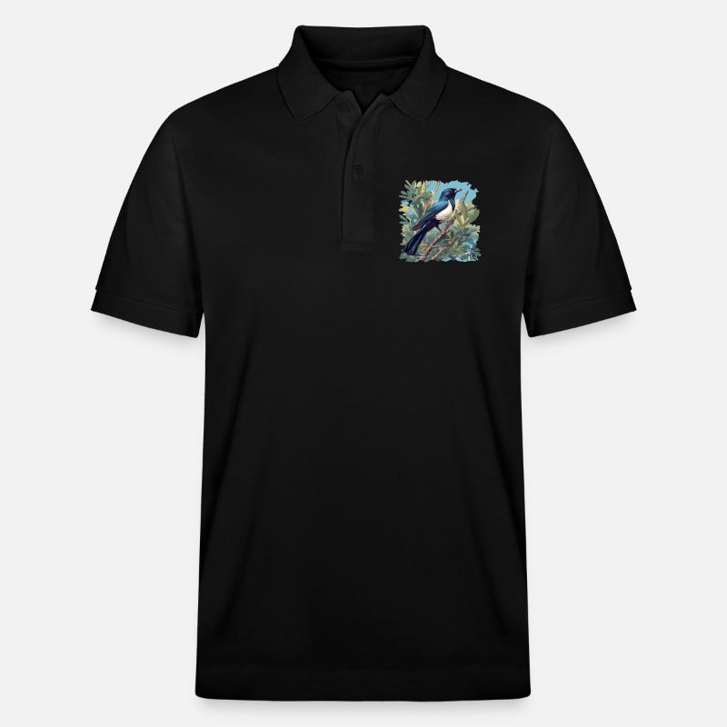 Elstern Elster - Stanley/Stella Unisex Bio-Poloshirt PREPSTER - Schwarz