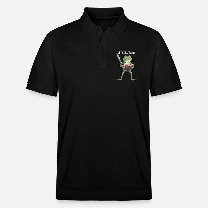 Dawn Test Frog - Stanley/Stella Unisex Bio-Poloshirt PREPSTER - Schwarz