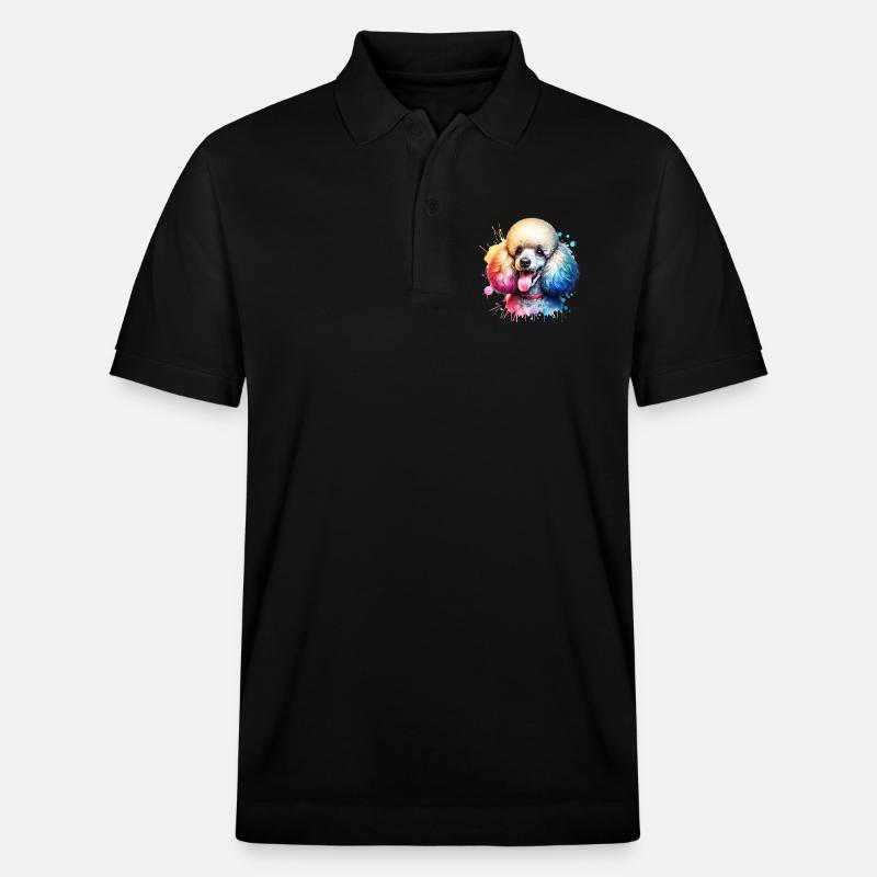 Motif du caniche - Polo PREPSTER bio Stanley/Stella Unisexe - noir