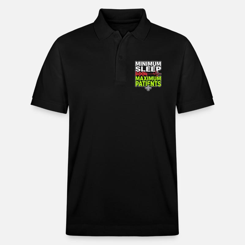 Infirmière de nuit, fatiguée - Polo PREPSTER bio Stanley/Stella Unisexe - noir