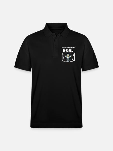 Lustiger Fußball-Torwart - Stanley/Stella Unisex Bio-Poloshirt PREPSTER - Schwarz