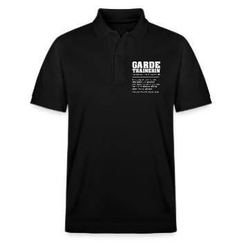 Lustige Definition Gardetrainerin Geschenk - Stanley/Stella Unisex Bio-Poloshirt PREPSTER - Schwarz - Vorne - Roxy (174cm) & Andy (188cm)