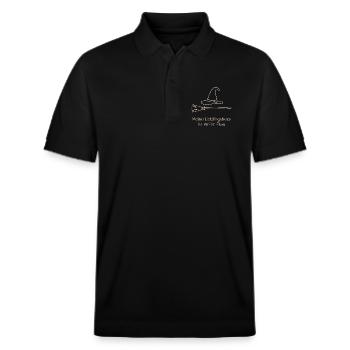 Lieblingshexe Hexenhut Hexenbesen - Stanley/Stella Unisex Bio-Poloshirt PREPSTER - Schwarz - Vorne - Roxy (174cm) & Andy (188cm)