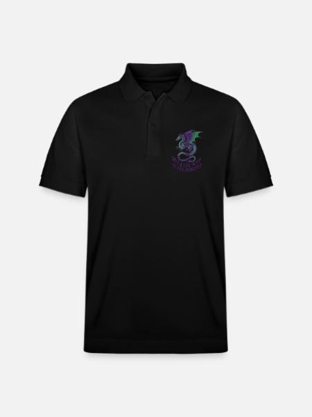 Drachenliebe: Mädchen Motiv - Stanley/Stella Unisex Bio-Poloshirt PREPSTER - Schwarz