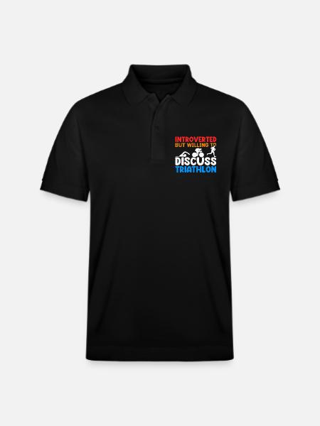 Triathlon Triathletes Triathlete Athlete Gift - Stanley/Stella Unisex Organic Polo Shirt PREPSTER - black