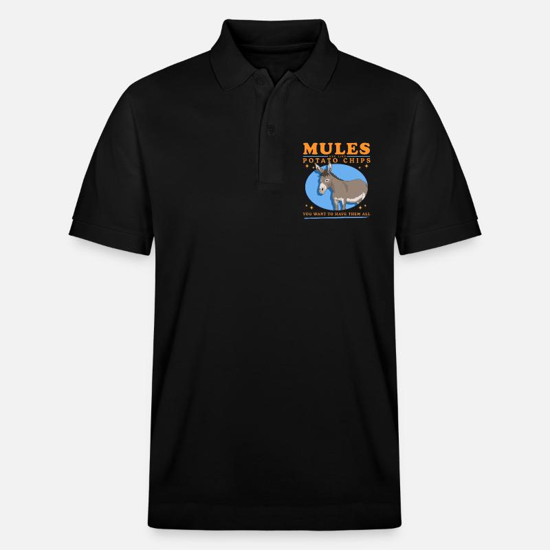 Maultier Muli Maultiere Maulesel Geschenk - Stanley/Stella Unisex Bio-Poloshirt PREPSTER - Schwarz