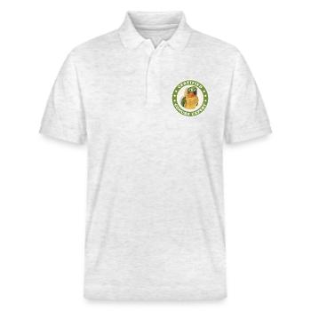 Conure Expert Parrots Conures Gift - Stanley/Stella Unisex Organic Polo Shirt PREPSTER - heather white - Front - Roxy (174cm) & Andy (188cm)