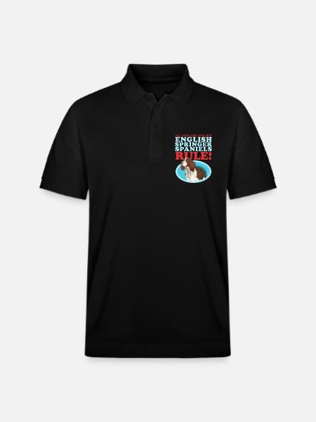 Anglais Springer Spaniel Chien Cadeaux - Polo PREPSTER bio Stanley/Stella Unisexe - noir