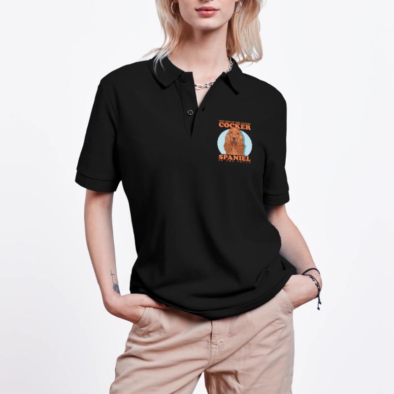 Cocker Spaniel Dad Cocker Spaniel Gift Stanley/Stella Unisex Organic Polo Shirt PREPSTER