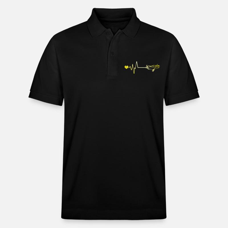 Bateau Heartbeat - Polo PREPSTER bio Stanley/Stella Unisexe - noir