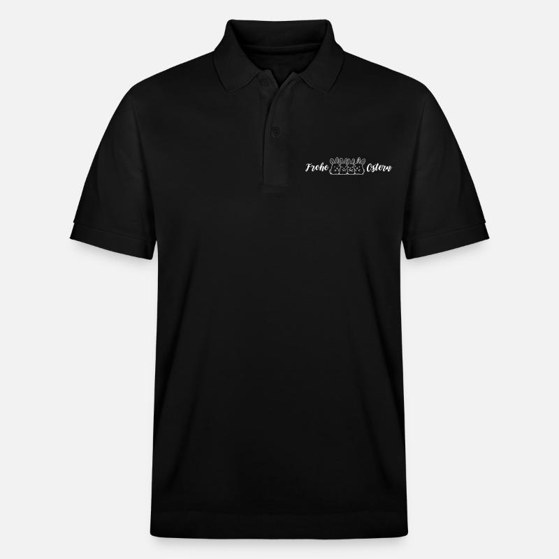 Frohe Ostern Hasen Lustig - Stanley/Stella Unisex Bio-Poloshirt PREPSTER - Schwarz