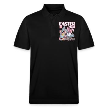 Easter eggs - Stanley/Stella Unisex Organic Polo Shirt PREPSTER - black - Front - Roxy (174cm) & Andy (188cm)