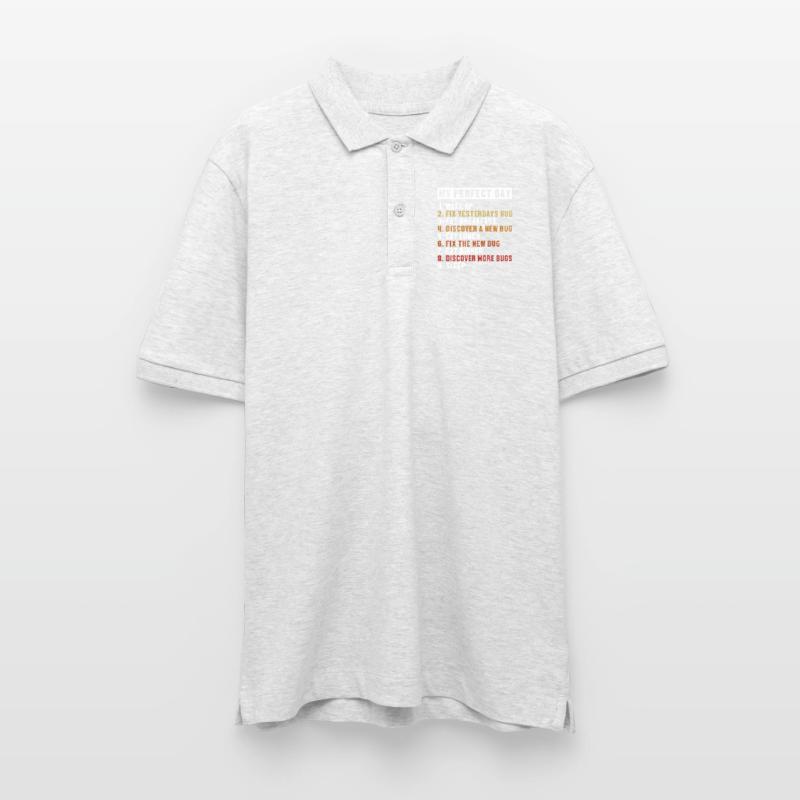 Fix Bugs Perfect Day Developer Coder Programmer Stanley/Stella Unisex Organic Polo Shirt PREPSTER