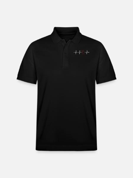 Koala Heartbeat Koalabear Phascolarctos Cinereus - Stanley/Stella Unisex Organic Polo Shirt PREPSTER - black