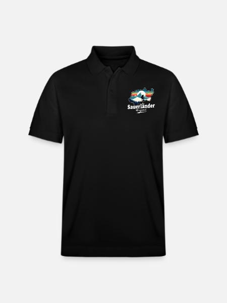 Sauerländer Original Retro Sunset - Stanley/Stella Unisex Organic Polo Shirt PREPSTER - black