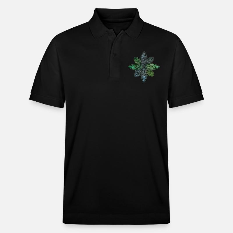 Wikinger Blume - Stanley/Stella Unisex Bio-Poloshirt PREPSTER - Schwarz