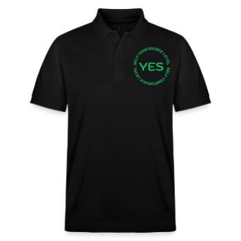 NIVEAU DE CONFIANCE EN SOI OUI vert - Polo PREPSTER bio Stanley/Stella Unisexe - noir - Devant - Roxy (174cm) & Andy (188cm)