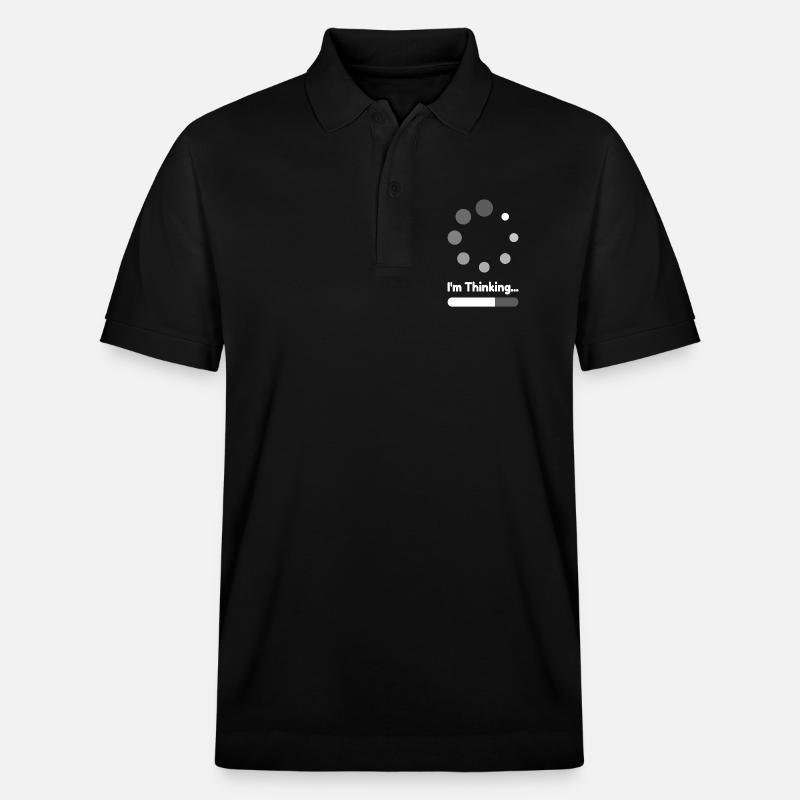 I'm Thinking Loading Progress - Stanley/Stella Unisex Organic Polo Shirt PREPSTER - black