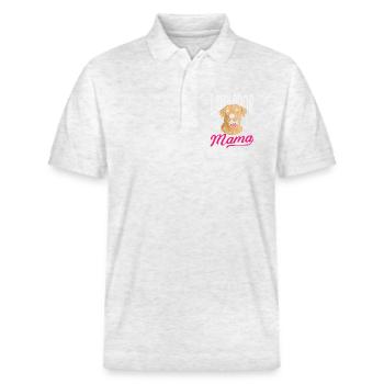 Labrador Tricks - Stanley/Stella Unisex Organic Polo Shirt PREPSTER - heather white - Front - Roxy (174cm) & Andy (188cm)