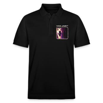 Ist das Jungle – Funny Dog Jungle Dnb - Stanley/Stella Unisex Bio-Poloshirt PREPSTER - Schwarz - Vorne - Roxy (174cm) & Andy (188cm)