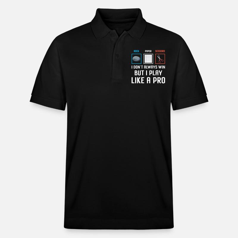 Ciseaux Papier Pierre Professionnel Gagnant - Polo PREPSTER bio Stanley/Stella Unisexe - noir