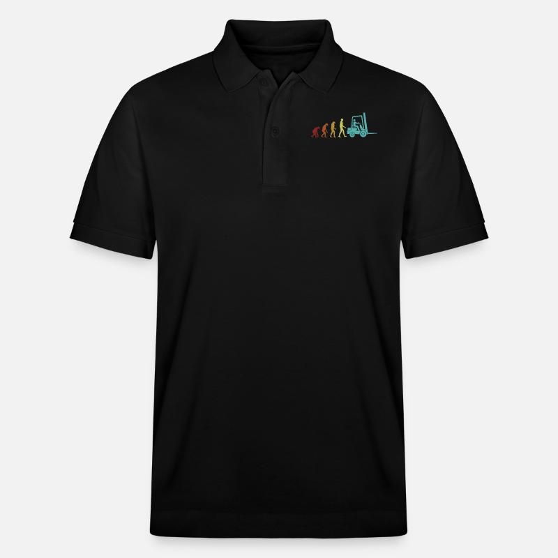 Chariot élévateur tout-terrain Evolution - Polo PREPSTER bio Stanley/Stella Unisexe - noir