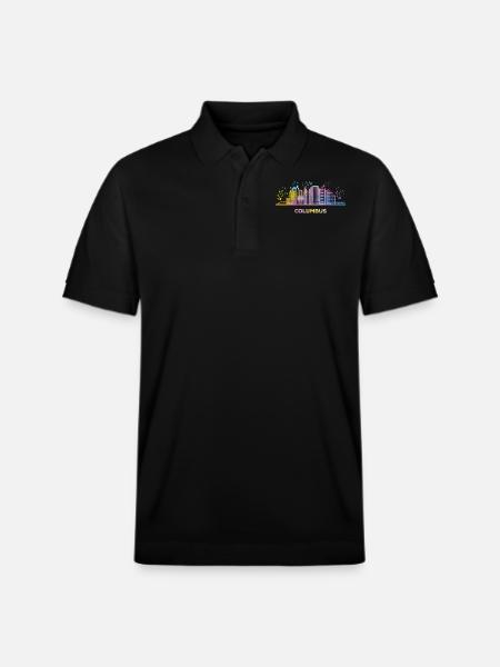 Columbusite Skyline Columbus - Stanley/Stella Unisex Organic Polo Shirt PREPSTER - black
