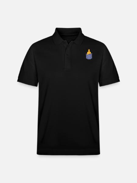 Buddhismus Brusttasche Buddhistische Symbolstatue - Stanley/Stella Unisex Bio-Poloshirt PREPSTER - Schwarz