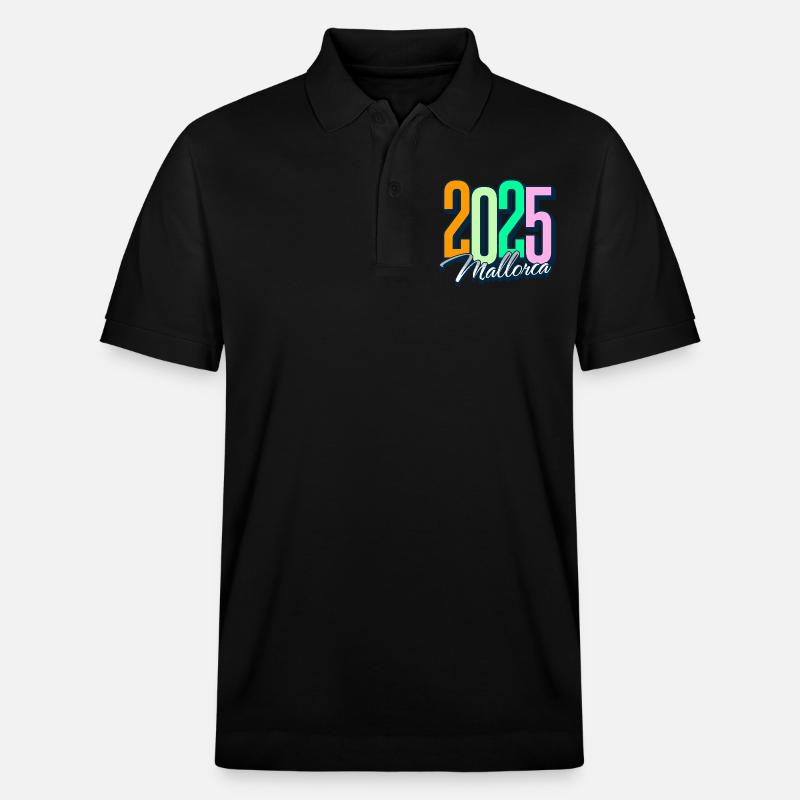 2025 Mallorca - Stanley/Stella Unisex Bio-Poloshirt PREPSTER - Schwarz