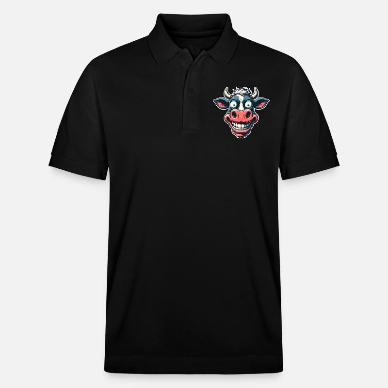 Kuh - Stanley/Stella Unisex Bio-Poloshirt PREPSTER - Schwarz