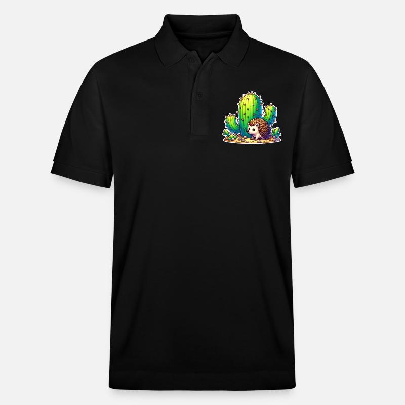 Cactus hérisson - Polo PREPSTER bio Stanley/Stella Unisexe - noir