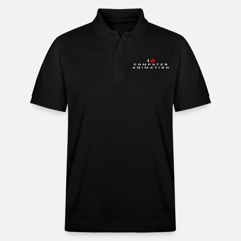 I hate Computer animation - Stanley/Stella Unisex Organic Polo Shirt PREPSTER - black