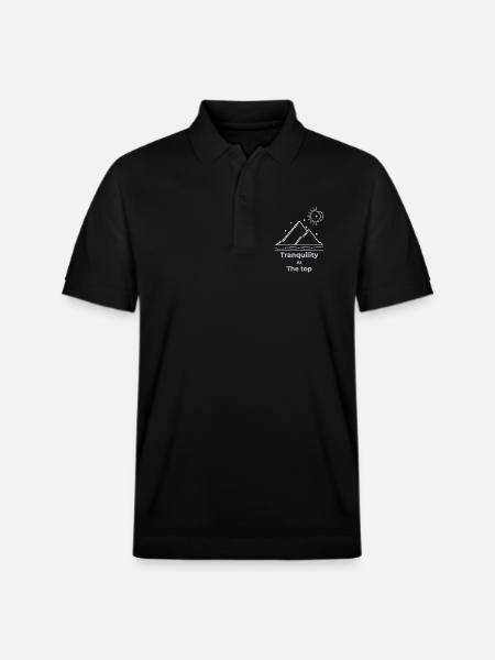 Tranquillité au sommet slow living - Polo PREPSTER bio Stanley/Stella Unisexe - noir