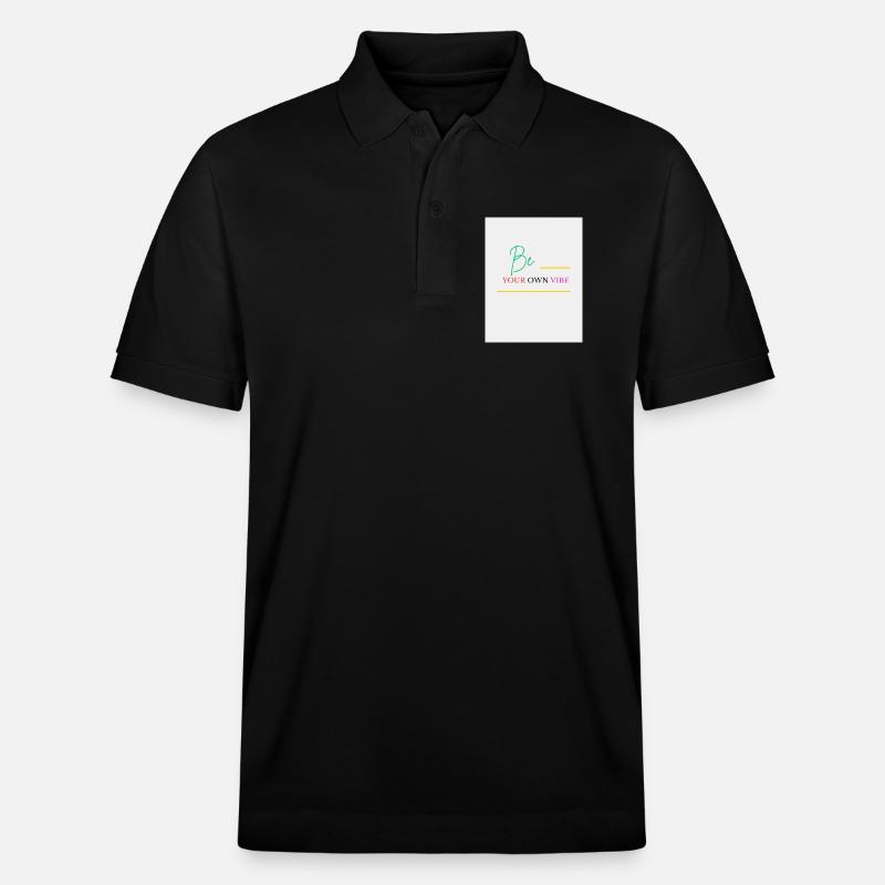 Be Your Own Vibe - Polo PREPSTER bio Stanley/Stella Unisexe - noir