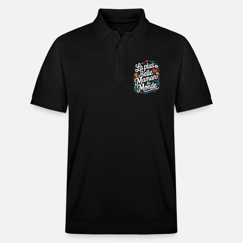 Die schönste Mama der Welt - Stanley/Stella Unisex Bio-Poloshirt PREPSTER - Schwarz