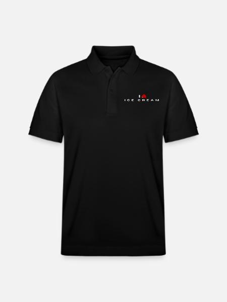 I hate Ice Cream - Stanley/Stella Unisex Organic Polo Shirt PREPSTER - black