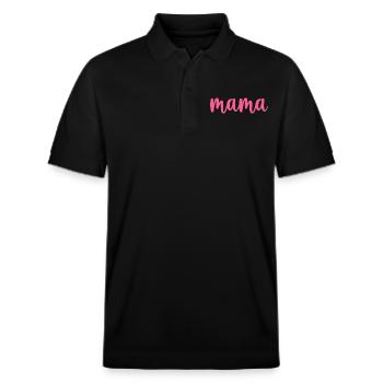 Mama beste Mama - Stanley/Stella Unisex Bio-Poloshirt PREPSTER - Schwarz - Vorne - Roxy (174cm) & Andy (188cm)