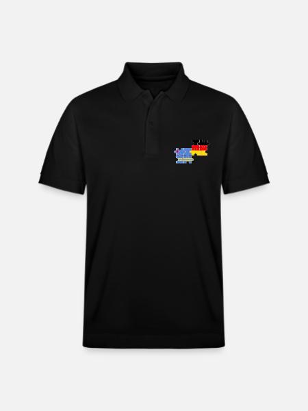 Aruba Germany Flag German Arubans - Stanley/Stella Unisex Organic Polo Shirt PREPSTER - black