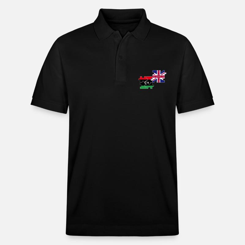 Libye Royaume-Uni Drapeau britannique libyen - Polo PREPSTER bio Stanley/Stella Unisexe - noir