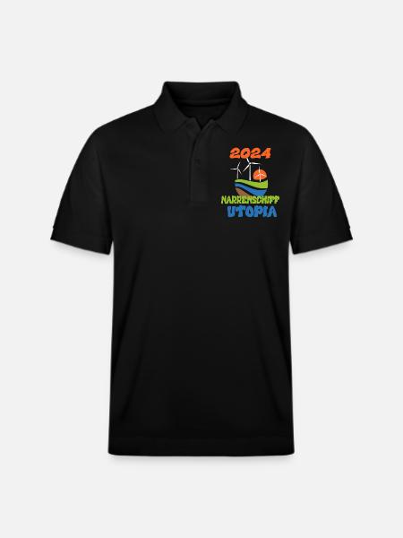 Narrenschiff Utopia, 2024 - Stanley/Stella Unisex Bio-Poloshirt PREPSTER - Schwarz