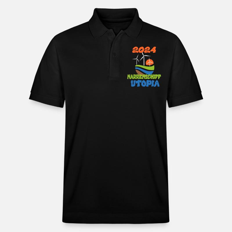 Narrenschiff Utopia, 2024 - Stanley/Stella Unisex Bio-Poloshirt PREPSTER - Schwarz