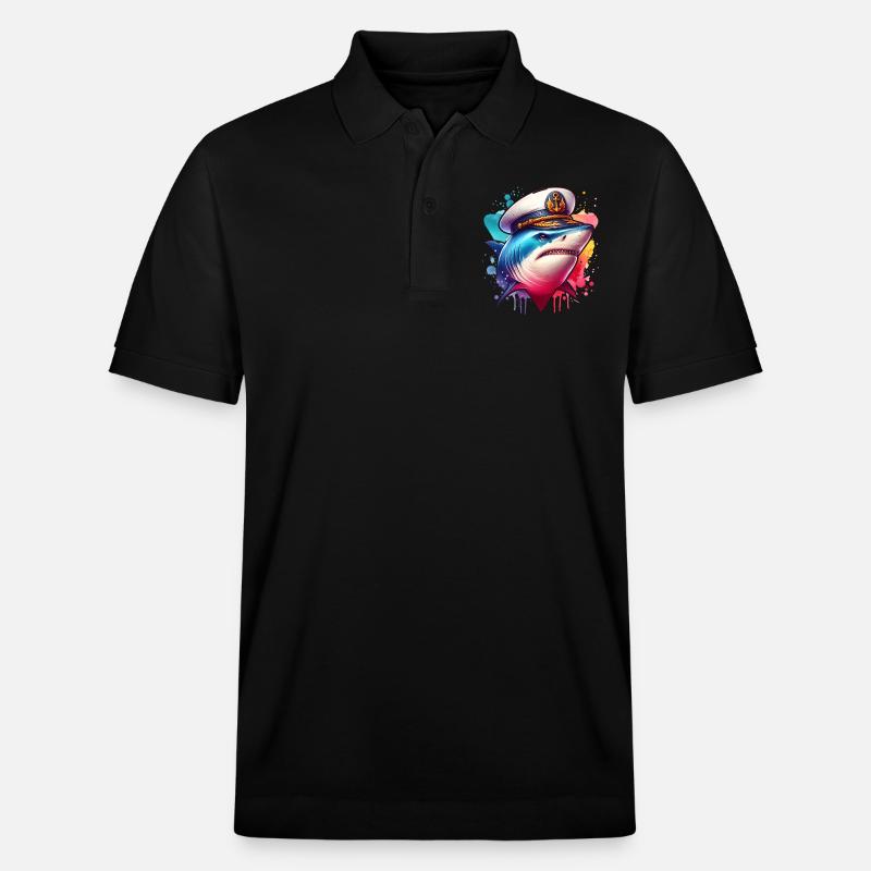 Capitaine requin - Polo PREPSTER bio Stanley/Stella Unisexe - noir