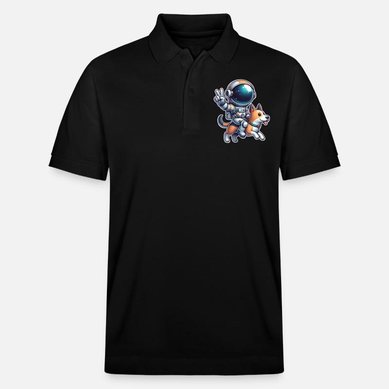 Chien astronaute - Polo PREPSTER bio Stanley/Stella Unisexe - noir