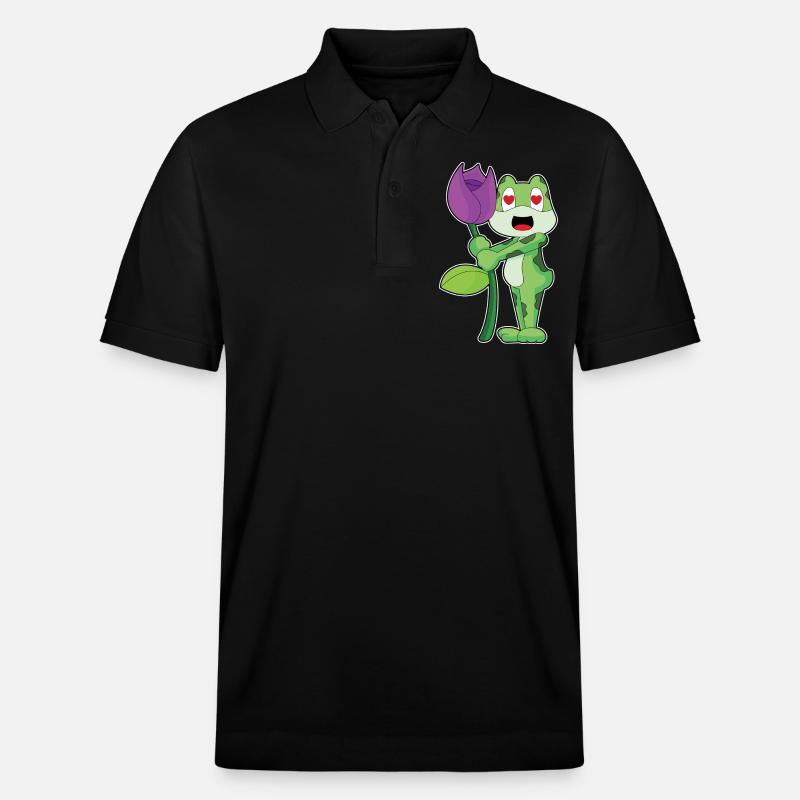 Fleur de grenouille - Polo PREPSTER bio Stanley/Stella Unisexe - noir