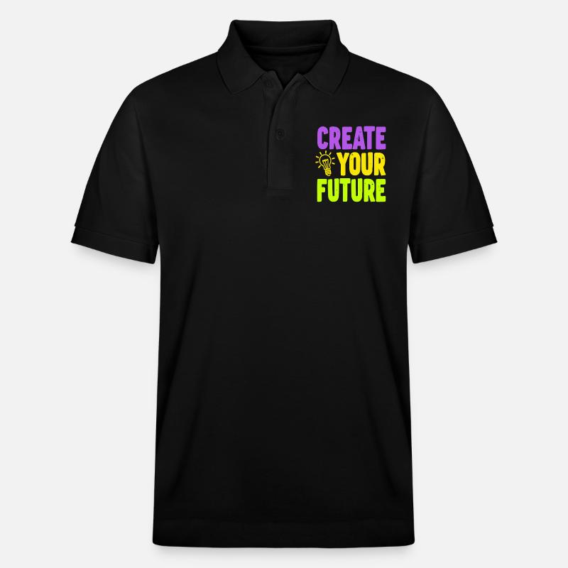 Create Your Future Glühbirne - Stanley/Stella Unisex Bio-Poloshirt PREPSTER - Schwarz
