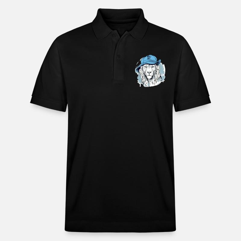 Vikou le lion bleu - Polo PREPSTER bio Stanley/Stella Unisexe - noir